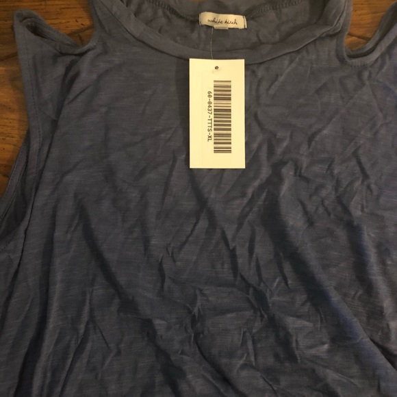 Denim White Birch Tank Top with cut outs - Picture 2 of 3